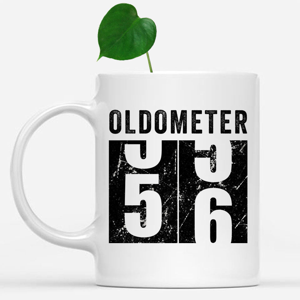 Oldometer 56 Mug, Turning 56 Mug, 56th Birthday Gift, 56 years Old Gift