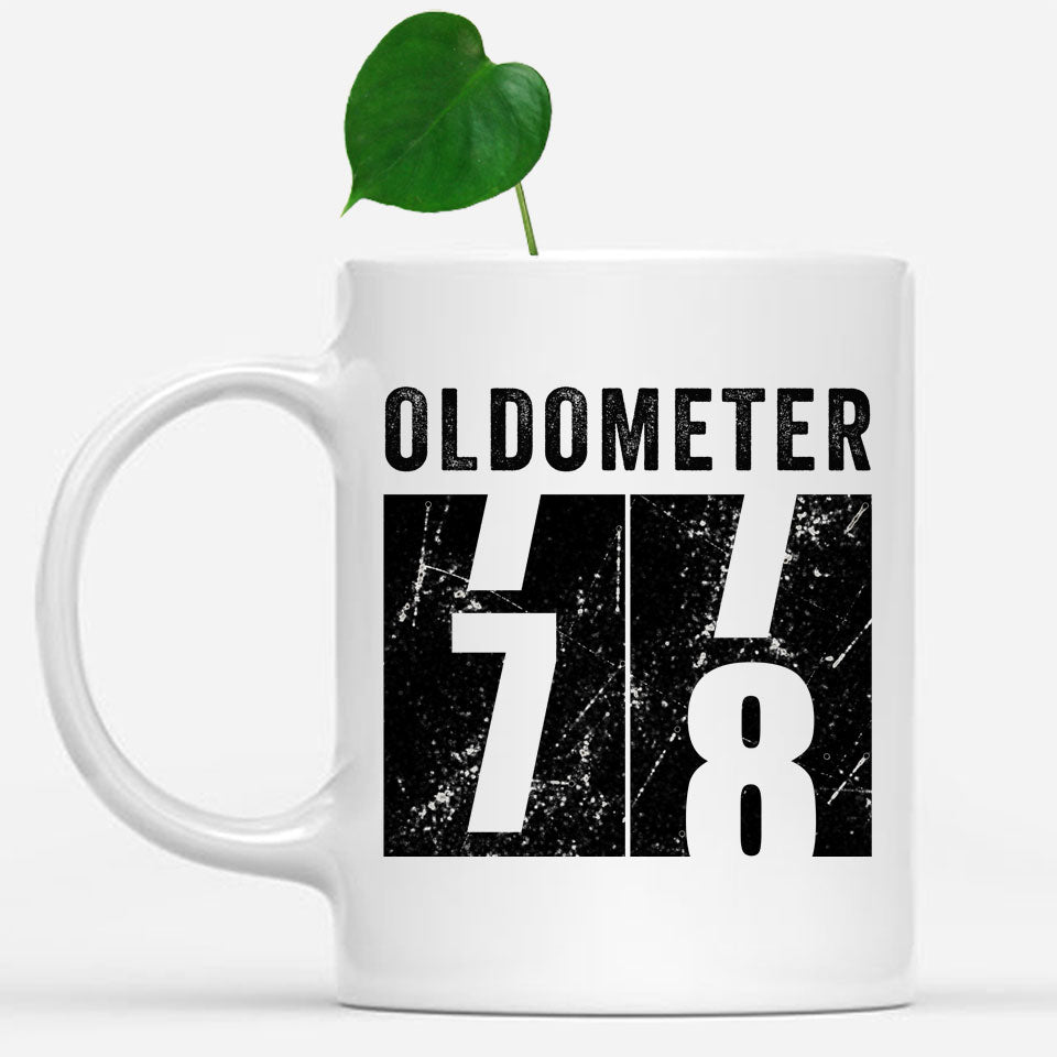 Oldometer 78 Mug, Turning 78 Mug, 78th Birthday Gift, 78 years Old Gift