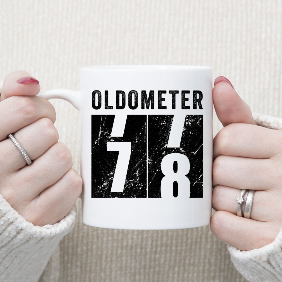 Oldometer 78 Mug, Turning 78 Mug, 78th Birthday Gift, 78 years Old Gift