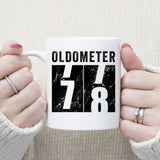 Oldometer 78 Mug, Turning 78 Mug, 78th Birthday Gift, 78 years Old Gift