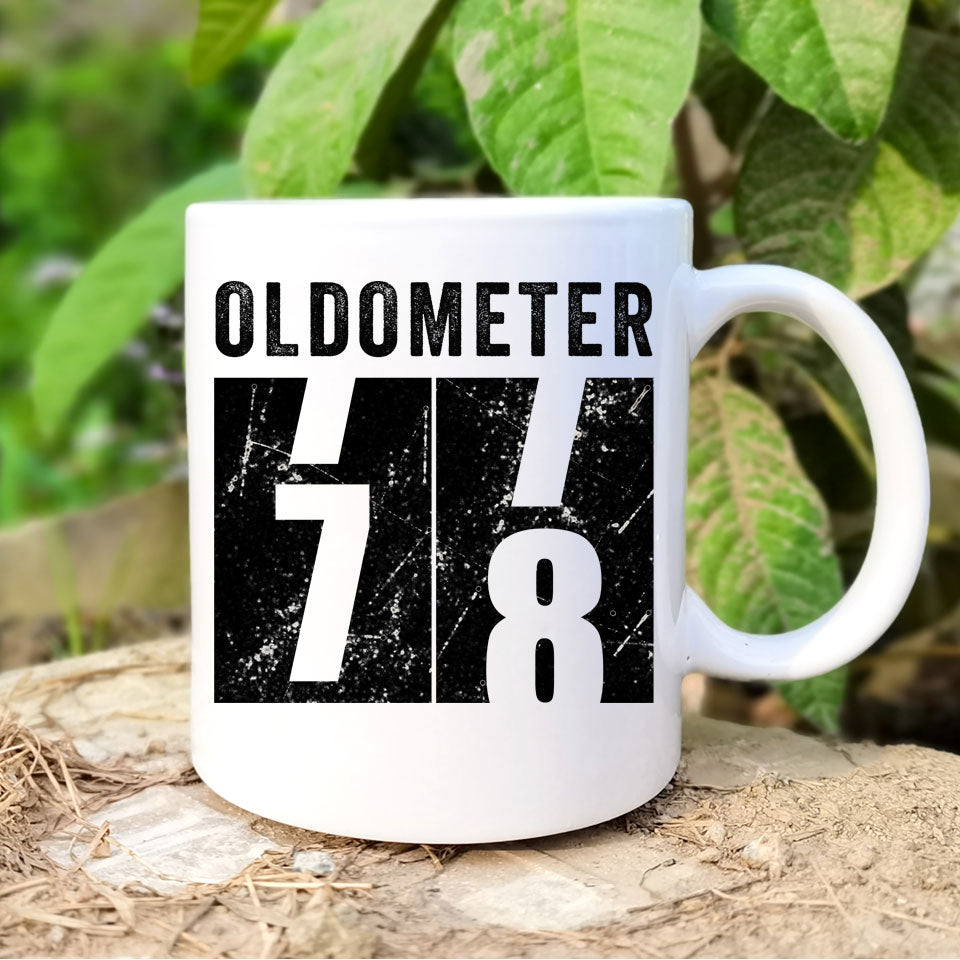 Oldometer 78 Mug, Turning 78 Mug, 78th Birthday Gift, 78 years Old Gift