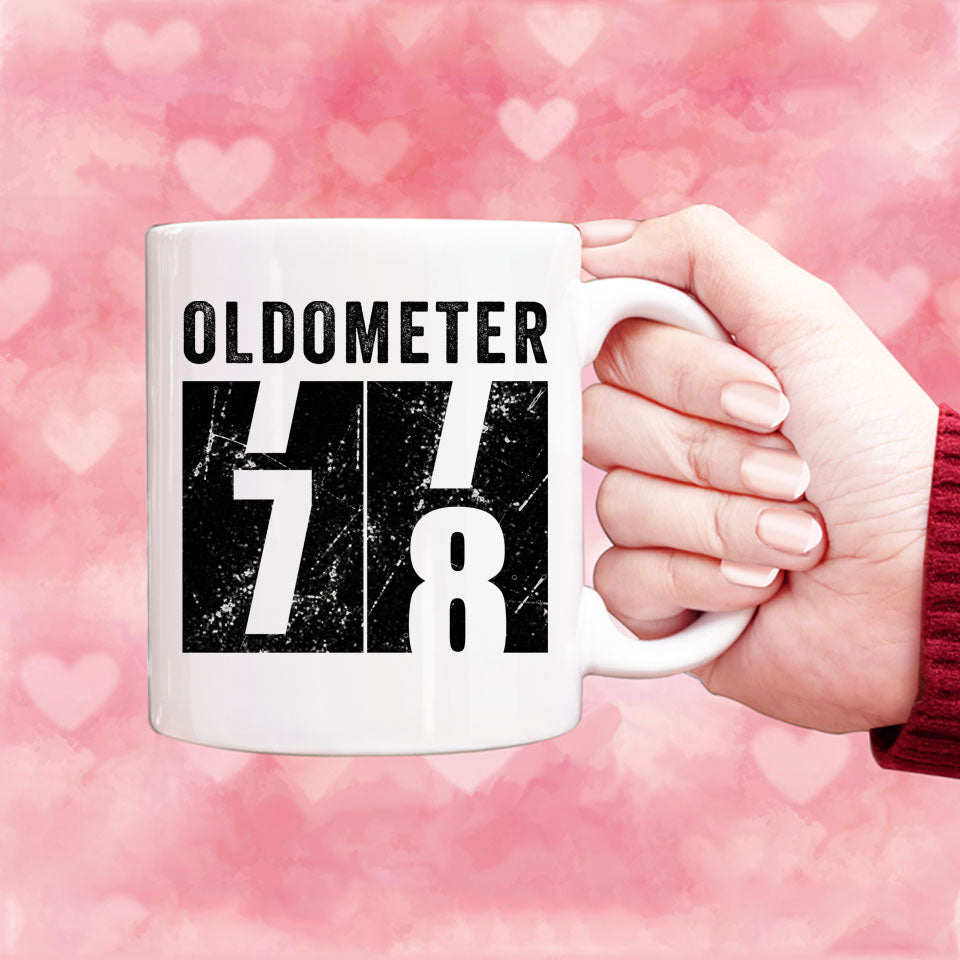 Oldometer 78 Mug, Turning 78 Mug, 78th Birthday Gift, 78 years Old Gift
