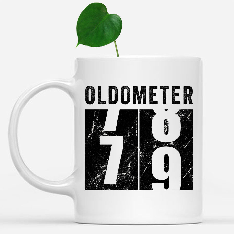 Oldometer 79 Mug, Turning 79 Mug, 79th Birthday Gift, 79 years Old Gift