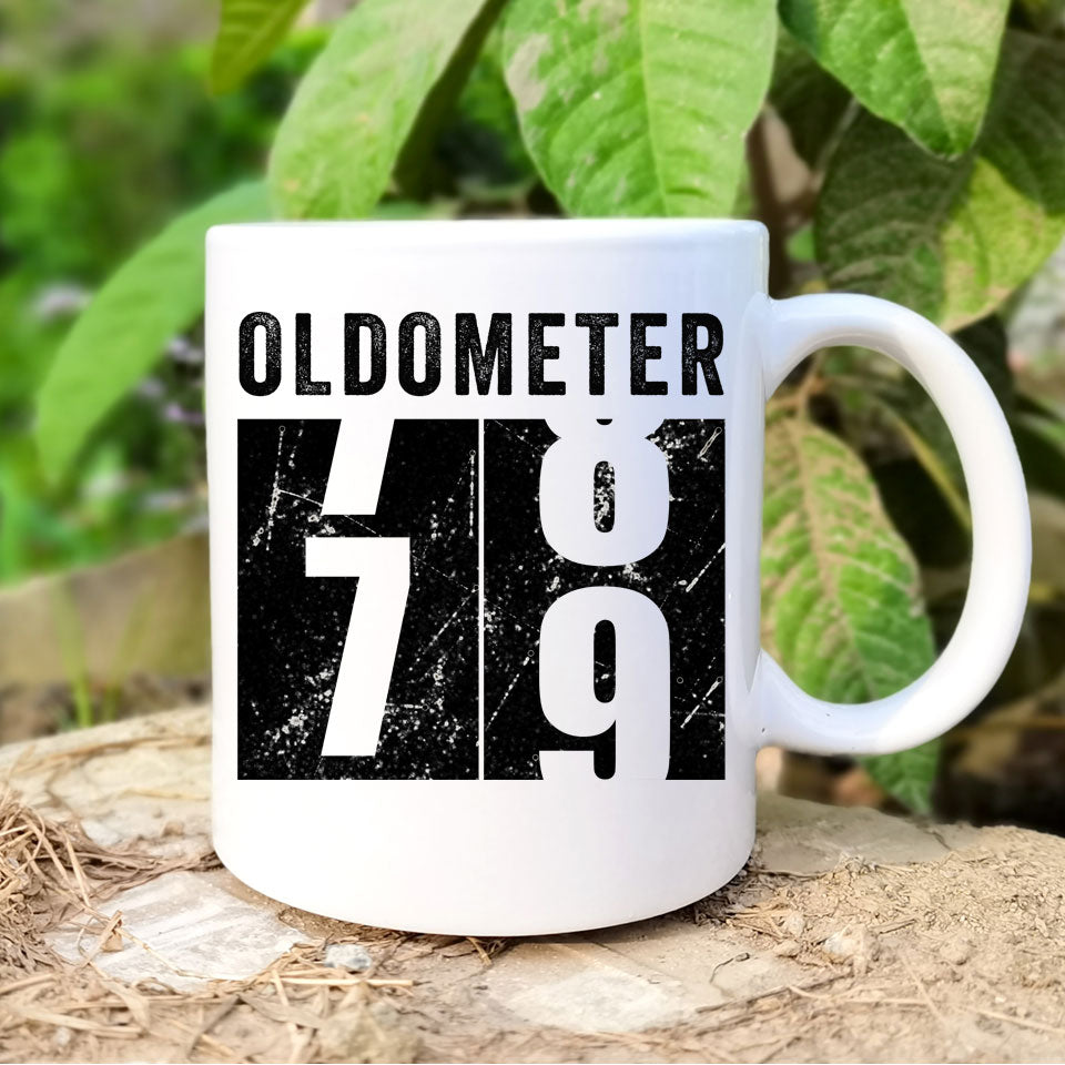 Oldometer 79 Mug, Turning 79 Mug, 79th Birthday Gift, 79 years Old Gift