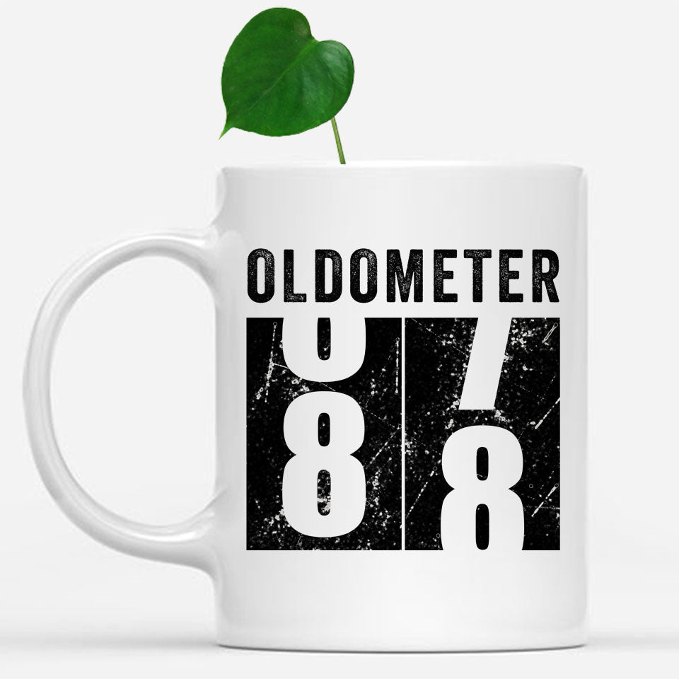 Oldometer 88 Mug, Turning 88 Mug, 88th Birthday Gift, 88 years Old Gift