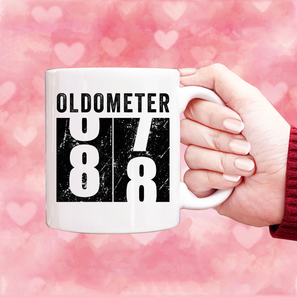 Oldometer 88 Mug, Turning 88 Mug, 88th Birthday Gift, 88 years Old Gift