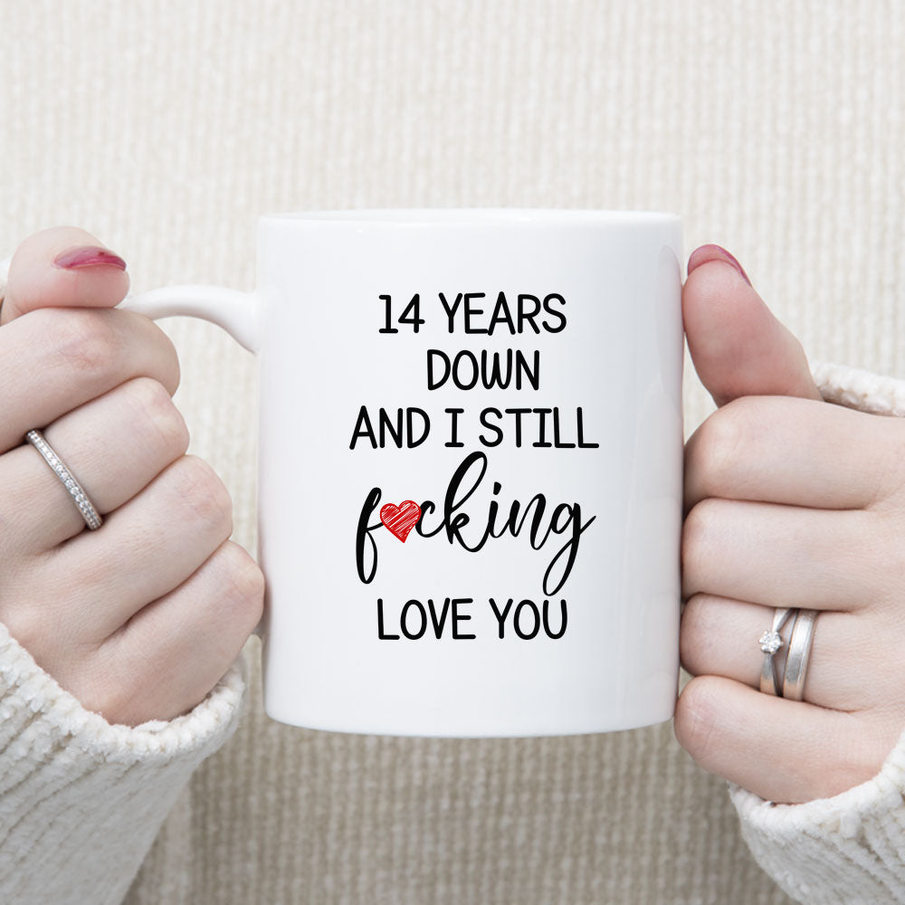 Personalized 14 years Anniversary Mug, 14th Anniversary Gift for Husband, Couple Mug for 14th Anniversary