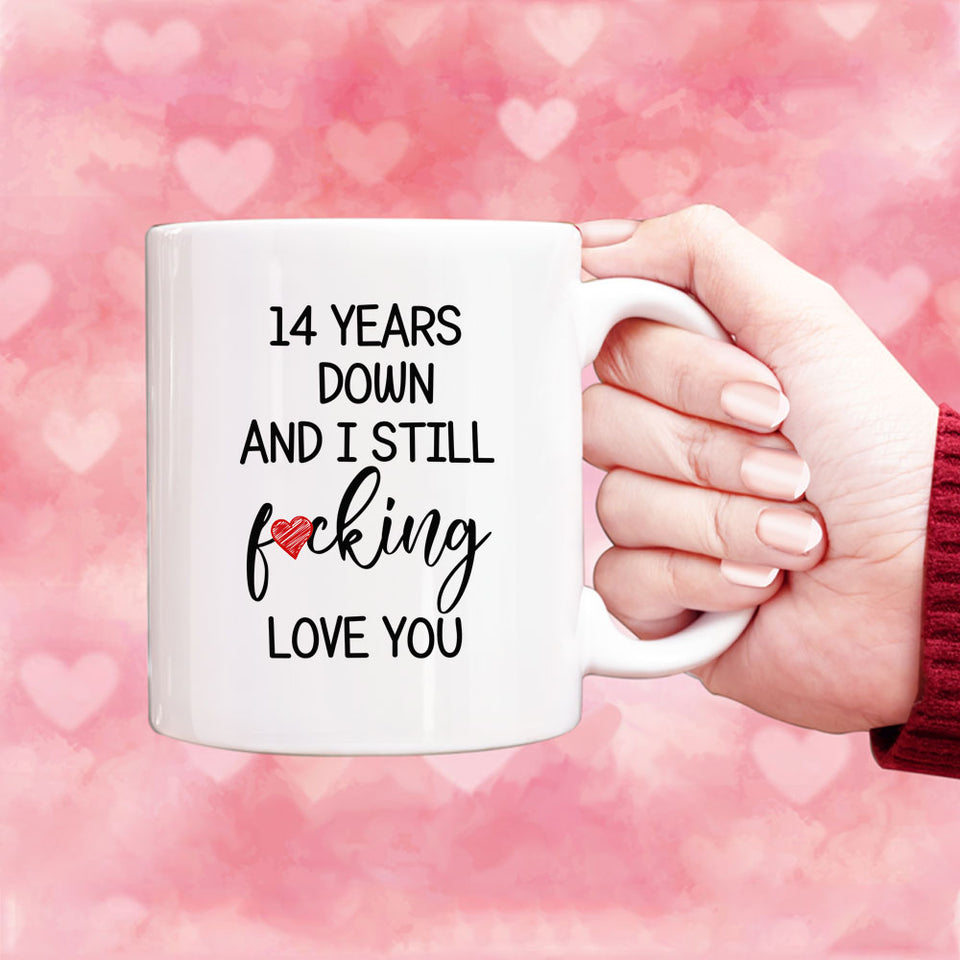 Personalized 14 years Anniversary Mug, 14th Anniversary Gift for Husband, Couple Mug for 14th Anniversary