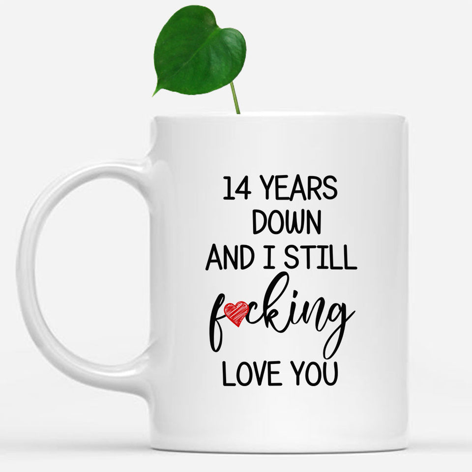 Personalized 14 years Anniversary Mug, 14th Anniversary Gift for Husband, Couple Mug for 14th Anniversary