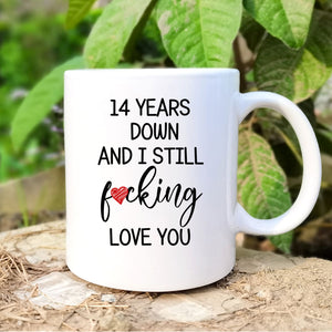 Personalized 14 years Anniversary Mug, 14th Anniversary Gift for Husband, Couple Mug for 14th Anniversary