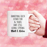 Personalized 14th Anniversary Gift, 14 years Wedding Anniversary Gift Ideas, 14 years Custom Anniversary Cup, Funny Anniversary Mug