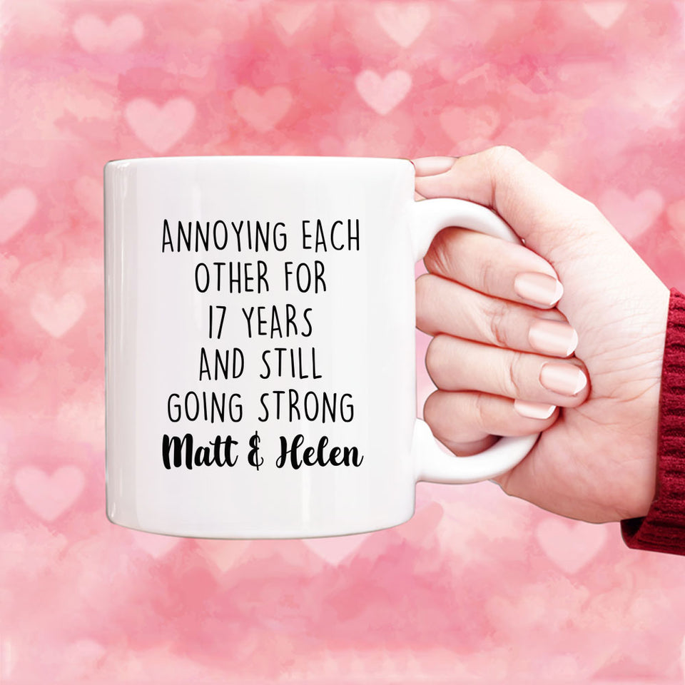 Personalized 17th Anniversary Gift, 17 years Wedding Anniversary Gift Ideas, 17 years Custom Anniversary Cup, Funny Anniversary Mug