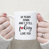 Personalized 18 years Anniversary Mug, 18th Anniversary Gift for Husband, Couple Mug for 18th Anniversary