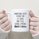 Personalized 22nd Anniversary Gift, 22 years Wedding Anniversary Gift Ideas, 22 years Custom Anniversary Cup, Funny Anniversary Mug