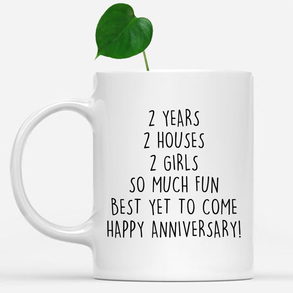 Personalized 2nd Anniversary Gift, 2 years Wedding Anniversary Gift For Him, 2 years Custom Anniversary Mug For Her, Couple Anniversary Mug