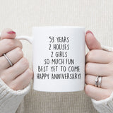 Personalized 53rd Anniversary Gift, 53 years Wedding Anniversary Gift For Him, 53 years Custom Anniversary Mug For Her, Couple Anniversary Mug