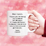 Personalized Dear Husband Mugs, Birthday Mugs for Him, 30th Anniversary Gift, Funny 30 years Wedding Mug