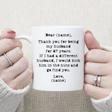 Personalized Dear Husband Mugs, Birthday Mugs for Him, 67th Anniversary Gift, Funny 67 years Wedding Mug