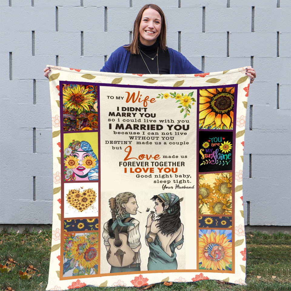 To My Wife Blanket from Husband, Birthday Gifts for Wife, Soft Throw  Blanket Gif