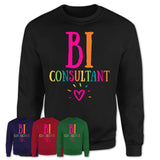 Bi Consultant Rainbow Lettering Heart Shirt, Employee Appreciation Gifts