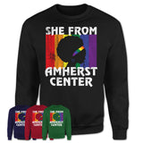 Black Girl She From Amherst Center Massachusetts Shirt LGBT Pride Gift