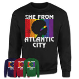 Black Girl She From Atlantic City New Jersey Shirt LGBT Pride Gift