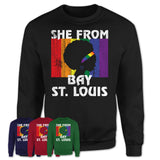 Black Girl She From Bay St. Louis Mississippi Shirt LGBT Pride Gift