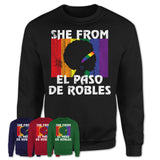 Black Girl She From El Paso de Robles California Shirt LGBT Pride Gift
