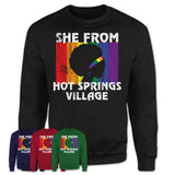 Black Girl She From Hot Springs Village Arkansas Shirt LGBT Pride Gift
