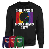 Black Girl She From Morehead City North Carolina Shirt LGBT Pride Gift