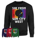 Black Girl She From Sun City West Arizona Shirt LGBT Pride Gift