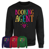 Booking Agent Rainbow Lettering Heart Shirt, Employee Appreciation Gifts