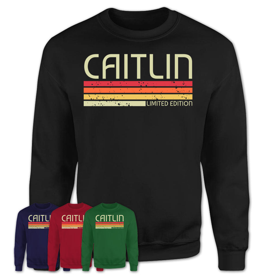 Caitlin Gift Custom Name Retro Vintage Birthday T-Shirt