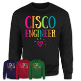 Cisco Engineer Rainbow Lettering Heart Shirt, Employee Appreciation Gifts