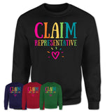 Claim Representative Rainbow Lettering Heart Shirt, Employee Appreciation Gifts