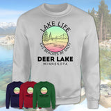 Deer Lake Minnesota Lake Life Cuz Beaches Be Salty Fishing Camping Team Shirt