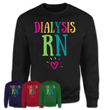 Dialysis Rn Rainbow Lettering Heart Shirt, Employee Appreciation Gifts