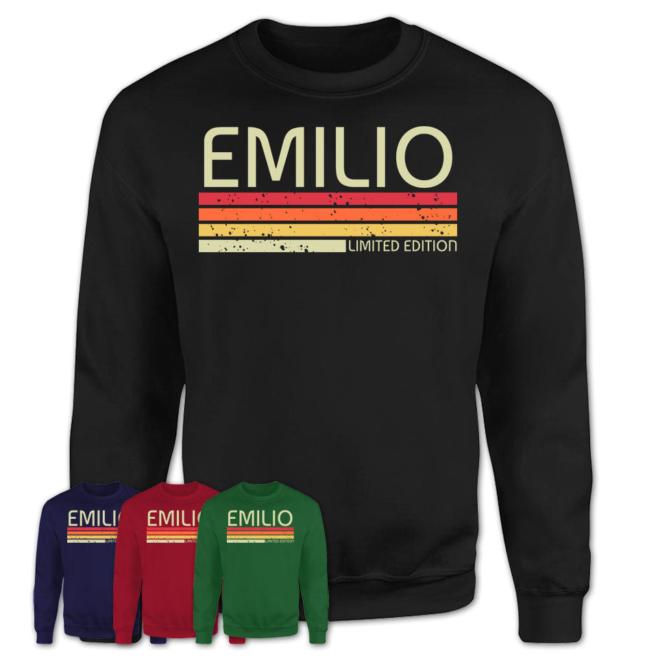 Emilio Gift Custom Name Retro Vintage Birthday T-Shirt