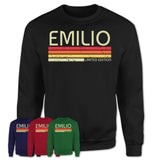 Emilio Gift Custom Name Retro Vintage Birthday T-Shirt