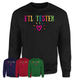 Etl Tester Rainbow Lettering Heart Shirt, Employee Appreciation Gifts