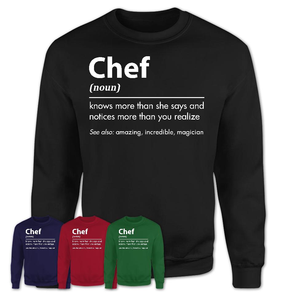 Funny Chef Definition Shirt, New Job Gift for Chef, Coworker Gift Idea
