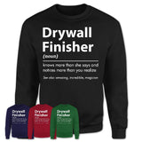 Funny Drywall Finisher Definition Shirt, New Job Gift for Drywall Finisher, Coworker Gift Idea