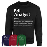 Funny Edi Analyst Definition Shirt, New Job Gift for Edi Analyst, Coworker Gift Idea