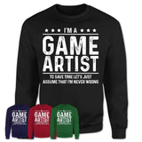 Funny Game Artist Never Wrong T-Shirt, New Job Gift for Coworker