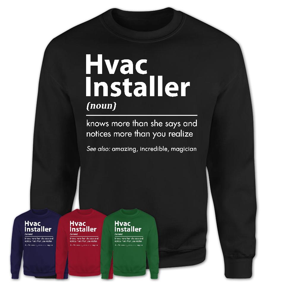 Funny Hvac Installer Definition Shirt, New Job Gift for Hvac Installer, Coworker Gift Idea