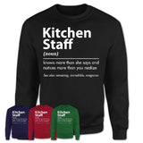 Funny Kitchen Staff Definition Shirt, New Job Gift for Kitchen Staff, Coworker Gift Idea