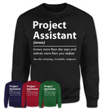 Funny Project Assistant Definition Shirt, New Job Gift for Project Assistant, Coworker Gift Idea