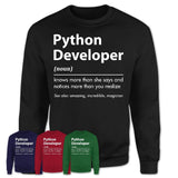 Funny Python Developer Definition Shirt, New Job Gift for Python Developer, Coworker Gift Idea
