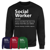 Funny Social Worker Definition Shirt, New Job Gift for Social Worker, Coworker Gift Idea