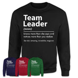 Funny Team Leader Definition Shirt, New Job Gift for Team Leader, Coworker Gift Idea